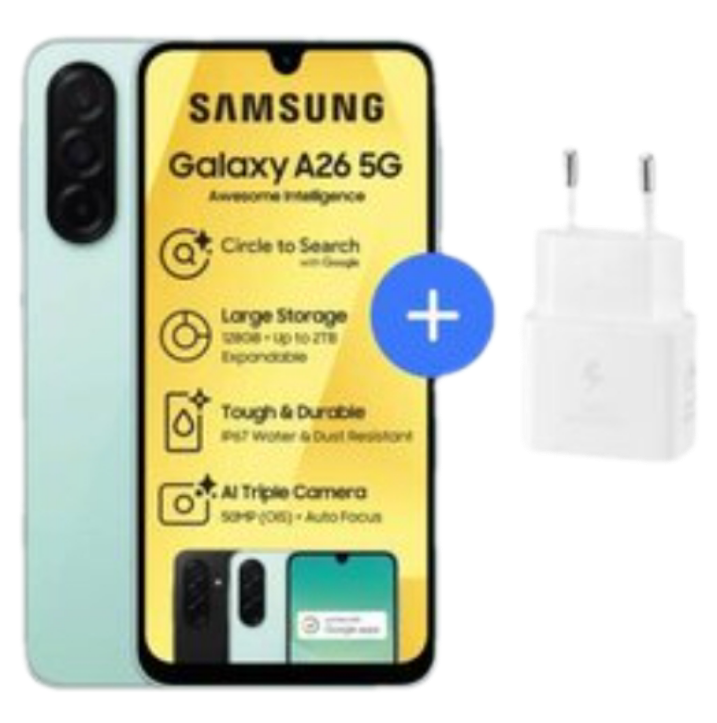 Samsung Galaxy A26 5G + Free 25W Adapter