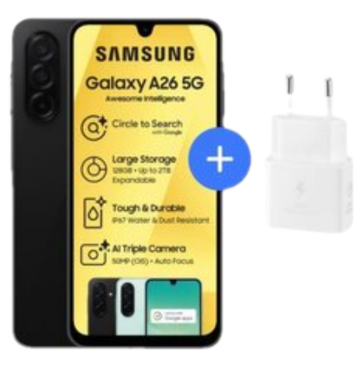 Samsung Galaxy A26 5G + Free 25W Adapter